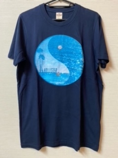 【送料無料】正規品　新品　ホリスター HOLLISTER メンズ　半袖　Tシャツ　L　ネイビー　