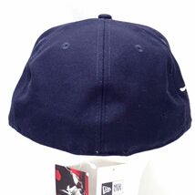 ★未使用 NEW ERA/ニューエラ × 岡本太郎 59FIFTY コラボキャップ 7.5/頭周り約59cm/ネイビー/ウール100%/タグ付き/帽子#1764000079_画像4