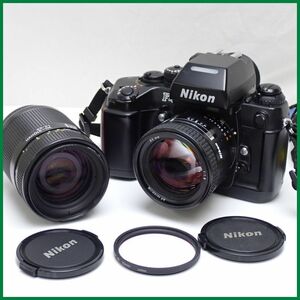 ★1円 Nikon/ニコン F4 一眼レフカメラ ボディ + レンズ AF NIKKOR 70-210mm F4-5.6・85mm F1.8/ストラップ等付属#1189400011