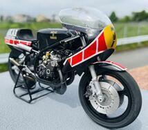 自作完成品 タミヤ 1/12 アカイ ヤマハ YZR500 キットから製作しました_画像7