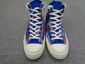  希少!! CONVERSE CHUCK TAYLOR ALL STAR 70 HI パッチワーク柄プリント BLUE系 SIZE 9.5 / 28センチ