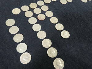 【アメリカ QUARTER DOLLAR 銀貨 49枚まとめて】総重量 約275ｇ 1954年～1996年 25セント 古銭 外国銭 コイン 　 　 #0364/1