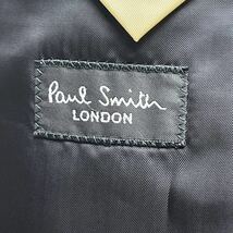 高級ロロピアーナ生地! ポールスミスロンドン Paul Smith LONDON テーラードジャケット Roro Piana ストライプ シングル 2B ブラック_画像5