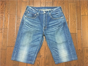 リーバイス Ｌｅｖｉ’ｓ ７０９ ひげ落ち デニム ハーフパンツ ｗ３２ 裾上げ ショートパンツ ショーツ 短パン ハーフパン ジッパーフライ