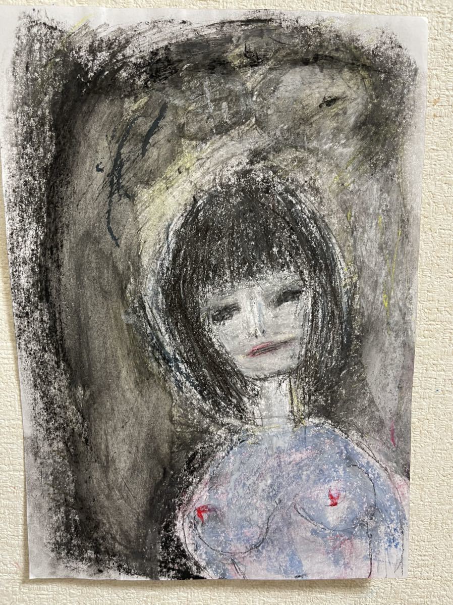 絵描きhiro C｢いけない妄想｣, 美術品, 絵画, パステル画, クレヨン画