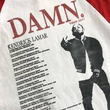 KENDRICK LAMAR [DAMN.TOUR 2017] ケンドリックラマー ベースボールTee WHITE/RED M マーチTee マーチャンダイズ_画像5