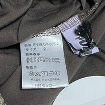 ▽PUNYUS プニュズ チェックスリットミニスカパン ブラウン PN19AW-005-2 サイズ1 W60〜88㎝　総丈40㎝ 未使用 ボトムス 定価3999円＋税_画像4