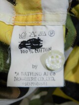 A BATHING APE 半袖 サル迷彩パッチワーク風 シャツ M アベイシングエイプ BAPE カモ_画像5