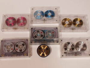 TEAC等のオープンリール型カセットテープ中古品６本＋（１ユニットはサービス品）