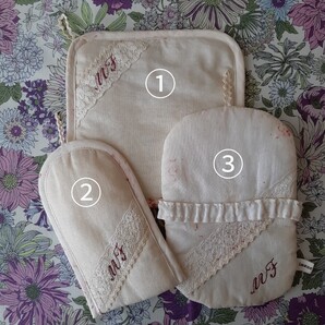 期間限定お値下げ中!! imane イマン ファブリック 鍋敷き&ミトン2種セット