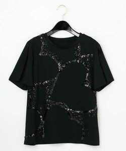 グレースコンチネンタル ランダム ハート Tシャツ ブラック 黒 スパンコール 半袖 カットソー 