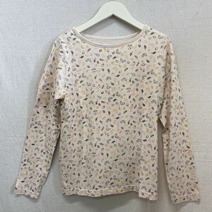 【オススメ】カ29☆grin グリン　長袖Tシャツ　どんぐり柄　オレンジ系　綿100% 日本製　サイズ2