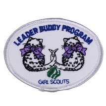 PI50 LEADER BUDDY PROGRAM GIRL SCOUTS 猫 動物 刺繍 ワッペン パッチ ロゴ エンブレム アメリカ 米国 USA 輸入雑貨_画像1