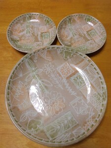 【値下げ】　SAINT CHINA 　お皿　セット　アンティーク　レトロ　インテリア　食器　陶器　プレート