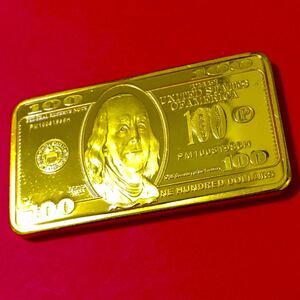 地金　1オンス　ベンジャミン・フランクリン　アメリカ　ゴールドバー　大型金貨　古銭　重さ31.33g