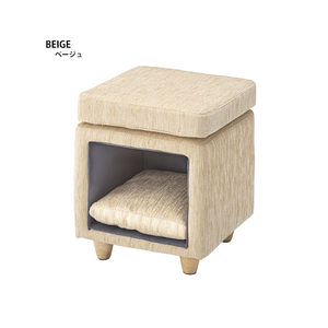  pet house stool stool pet house pet bed dog cat cushion attaching with legs natural tree square beige M5-MGKAM01562BE