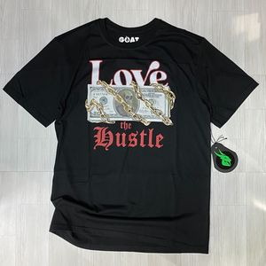 USA正規品 【2XL】 GOAT Solo ゴートソロ LOVE THE HUSTLE グラフィック 半袖 オーバーサイズTシャツ 黒 スカル SKULL ロサンゼルス (GT10)