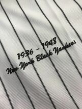 【S】 NegroLeague 二グロリーグ NY ブラック ヤンキース Black Yankees ユニフォーム 正規品 2 野球 ベースボールシャツ 白 黒ストライプ_画像3