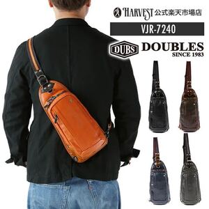最高級本革使用 牛革 定価11550円 DOUBLES ダブルス ボディバッグ メンズ レディース 本革VJR 7240