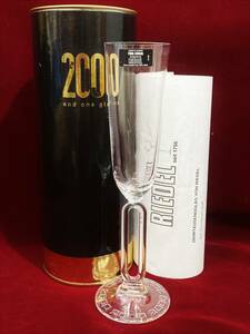 (在6)未使用★RIEDEL(リーデル) シャンパングラス 「2000 and one glass」1客 ミレニアム クリスタルガラス TYROL CRYSTAL ケース付