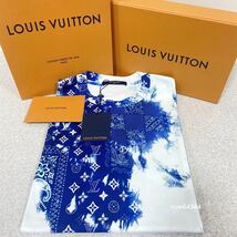 国内正規品 新品未使用 XXL LOUIS VUITTON ルイヴィトン モノグラム バンダナ プリント Tシャツ ブランドタグ・純正BOX・純正ショッパー_画像1