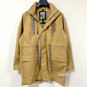  complete regular goods ultimate beautiful goods 50 XL LOEWE Loewe long Parker coat field jacket cotton canvas leather ti tail brand tag 