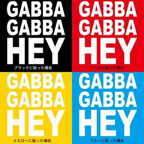 ☆大好評☆ ニューヨークパンク ラモーンなステッカー GABBA GABBA HEY(ホワイト)☆14cmx15.5cm♪♪の画像2