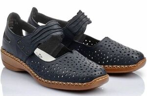  free shipping RIEKER 26.5cm strap sandals navy leather spo sun me Lee je-n pumps espa Be sun sneakers AAA63
