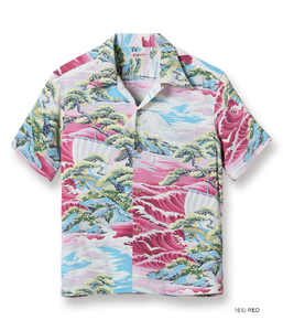 新品　SUN SURF　Ｓ　富士山　波　宝船　SS38317　LAND OF RISING SUN　和柄　アロハシャツ　サンサーフ　Hawaiian shirt　日本　JAPAN　海