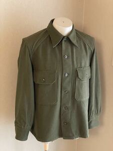 ほぼデッドストック 1951 米軍 実物 ウールシャツ フィールドシャツ USMC 厚手 ネルシャツ ヘビー 米軍実物 ミリタリーシャツ WWⅡ WW2
