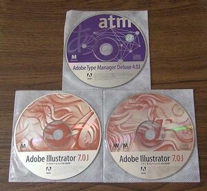 Adobe Illustrator 7.0J 日本語版 Macintosh版 イラストレーター / Type Manager Deluxe 4.0J 日本語版 CD-ROMのみ