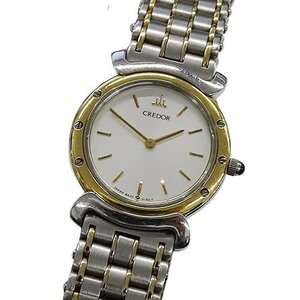 1円~ セイコー SEIKO クレドール 5A70-0040 時計 レディース クオーツ QZ 18KT ステンレス SS(v0069255000)