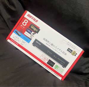 BUFFALO Giga対応 金属筐体 電源内蔵 8ポート LSW6-GT-8NS/BK ブラック スイッチングハブ マグネット