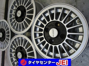 13インチ FIN SPECIAL SPORTS PCD:114.3 5.5J+38 希少 当時物 中古アルミホイール【4本セット】送料無料(A13-3921）