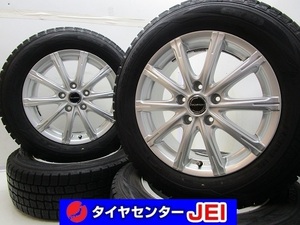 16インチ 9-8.5分山 215/60R16 6.5J+46 114.3 エスティマ/CX-3 中古スタッドレスホイール【4本セット】送料無料(SA16-2871）