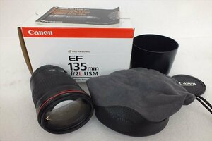 ■ Canon キャノン レンズ EF 135mm 1:2 L 取扱説明書有り 元箱付き 中古 現状品 220602A7157