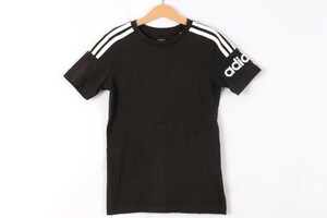 アディダス 半袖Tシャツ 3ストライプス スポーツウエア 男の子用 140サイズ 黒白 キッズ 子供服 adidas