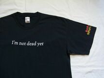 ☆ 00s ビンテージ MONTY PYTHON'S SPAMALOT モンティ・パイソン スパマロット 『I'm not dead yet』 Tシャツ sizeXL 黒 ☆USA古着 90s OLD_画像2