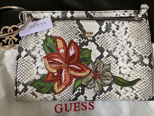 guess ゲス クラッチバッグ パイソン柄 蛇柄