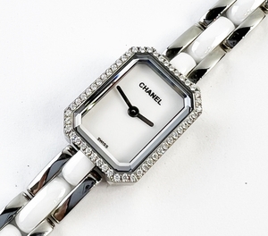 新品　未使用　展示品　シャネル CHANEL プルミエール ベゼルダイヤ H2132 ホワイト文字盤 腕時計 レディース