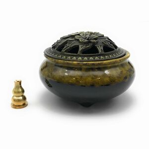 Античтная гончарная керамическая крышка с благовонием о горелке с благовонием (желтый)