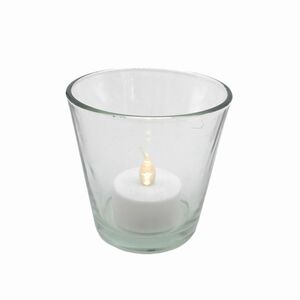  candle stand simple glass made LED candle light attaching 