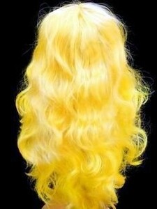  костюмированная игра парик наматывать . длинный ( желтый )