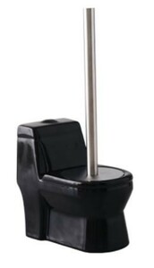  toilet brush lovely form toilet type stand attaching miniature manner ( black )