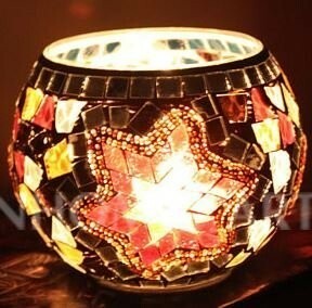  candle holder stained glass manner mo The ik glass (B)