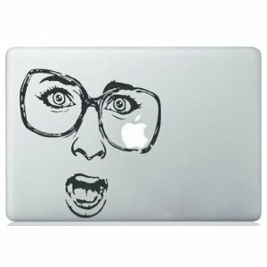 MacBook ステッカー シール Glasses girl (11インチ)