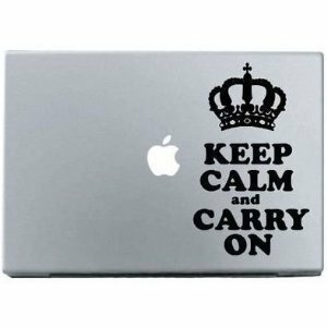 MacBook ステッカー シール KEEP CALM and CARRY ON (11インチ)