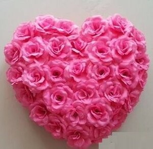  искусственный цветок роза Heart type примерно 30×35cm ( rose )