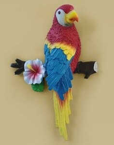  ornament objet d'art parrot Nankoku manner colorful ( red )