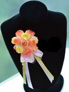  corsage rose ... Mini artificial flower ( orange )